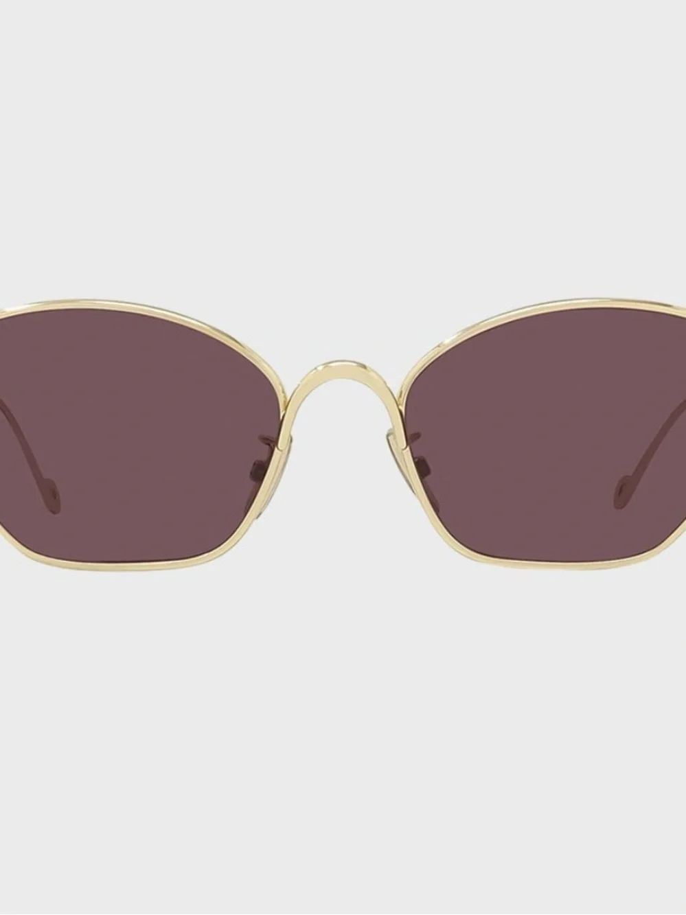 Loewe Gold Frame Sunglasses with Brown Lenses